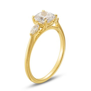 Three Stone Marquise Diamond Engagement Setting