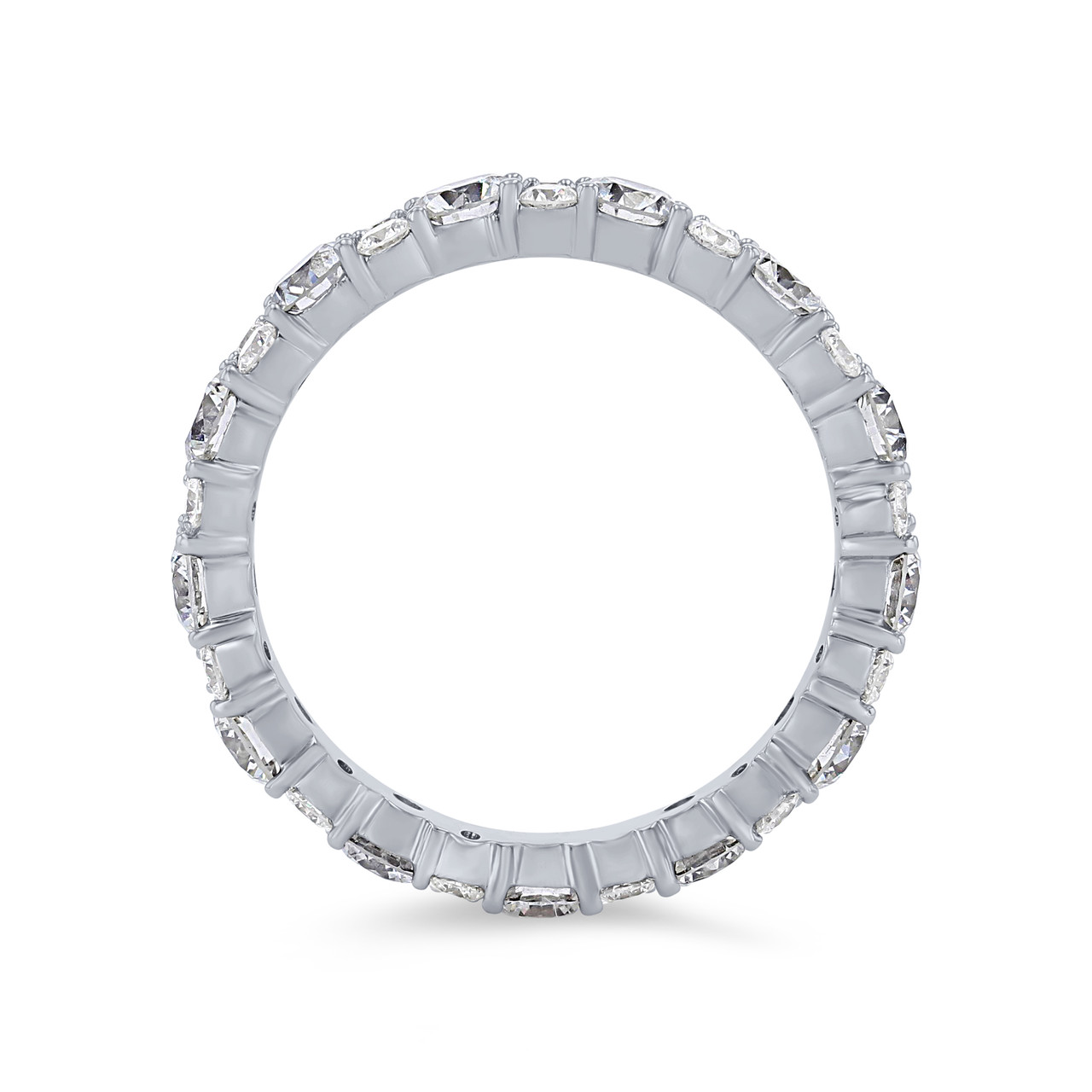 Alternating Diamond Eternity Wedding Band