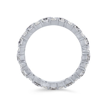 Alternating Diamond Eternity Wedding Band In White Gold 14K