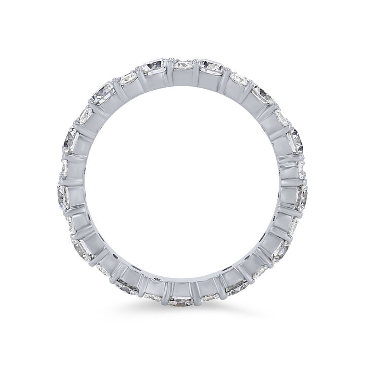 Alternating Diamond Eternity Wedding Band In White Gold 14K