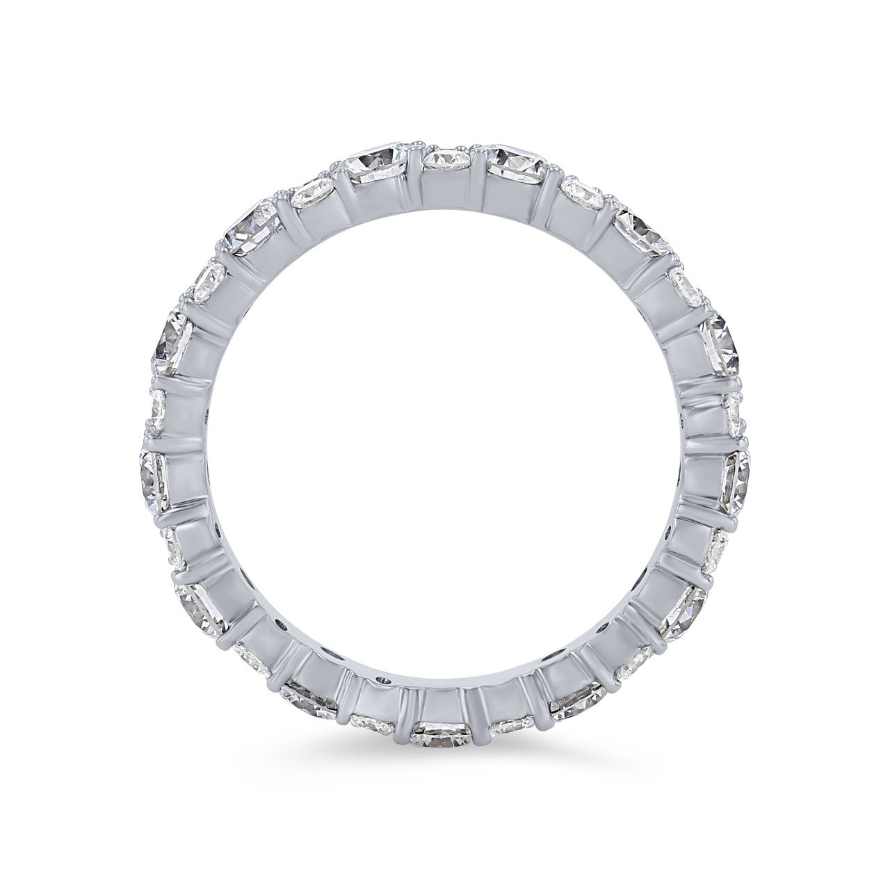 Alternating Diamond Eternity Wedding Band