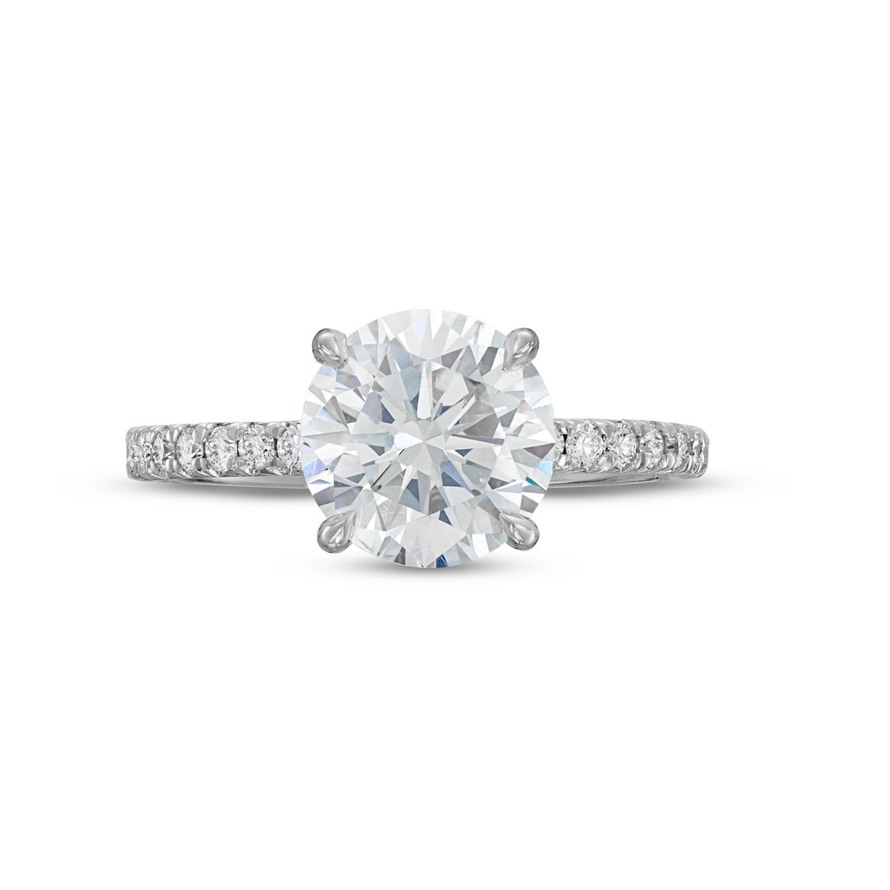 French Pave Diamond Engagement Setting by C. Gonshor