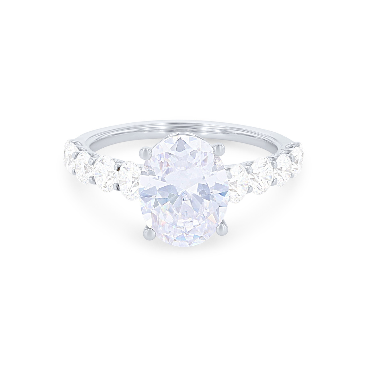 Simon G. Graduated Diamond Cathedral Engagement Setting