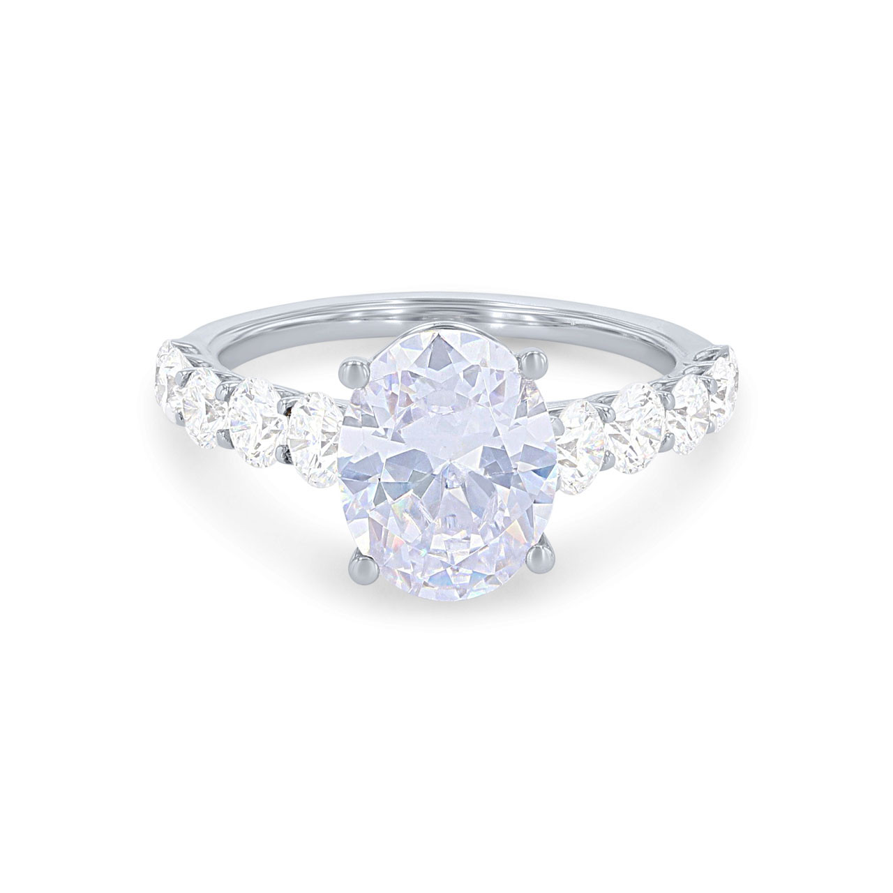 Simon G. Graduated Diamond Cathedral Engagement Setting 0