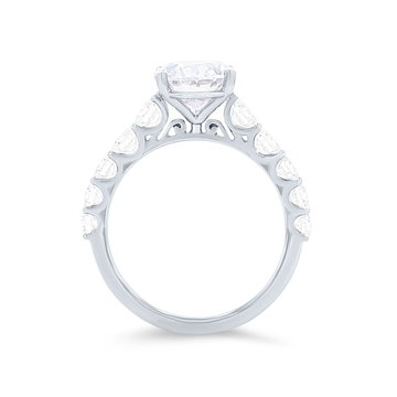 Simon G. Graduated Diamond Cathedral Engagement Setting In White Gold 18K
