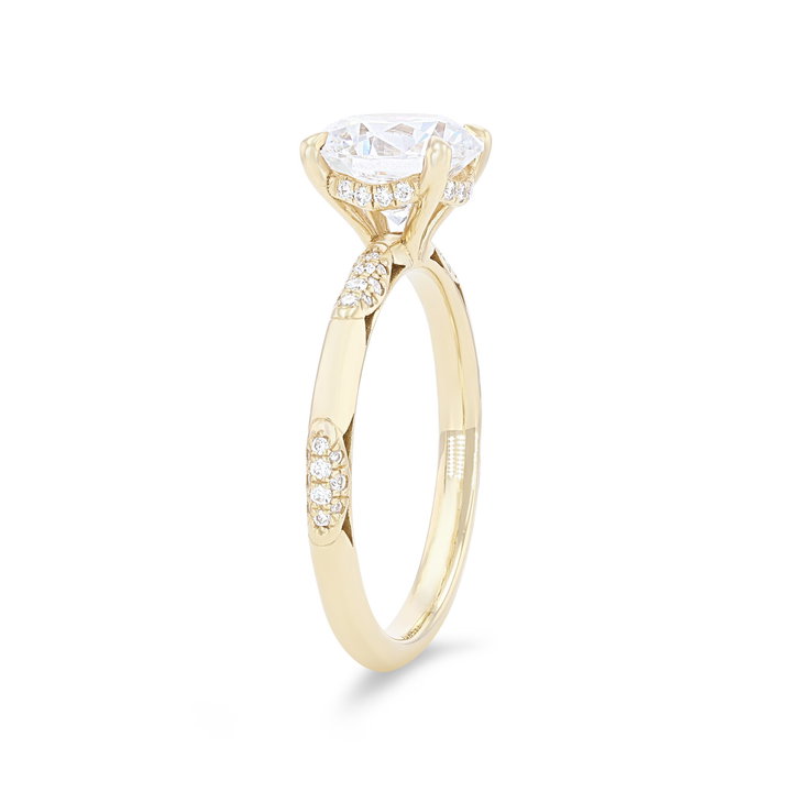 Tacori Founder's Scallop Diamond  Engagement Setting In Platinum