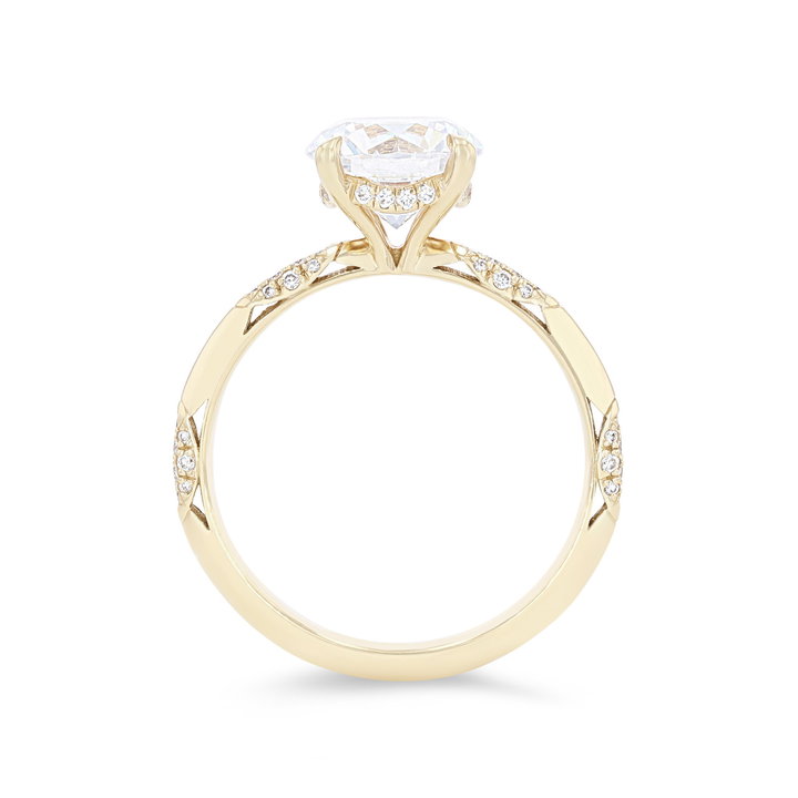 Tacori Founder's Scallop Diamond  Engagement Setting In Platinum
