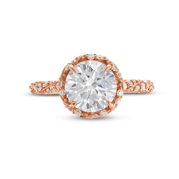 Braided Halo Engagement Setting by C. Gonshor In Yellow Gold 14K
