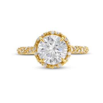 Braided Halo Engagement Setting by C. Gonshor In Yellow Gold 14K