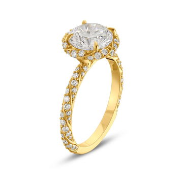 Braided Halo Engagement Setting by C. Gonshor In Yellow Gold 14K