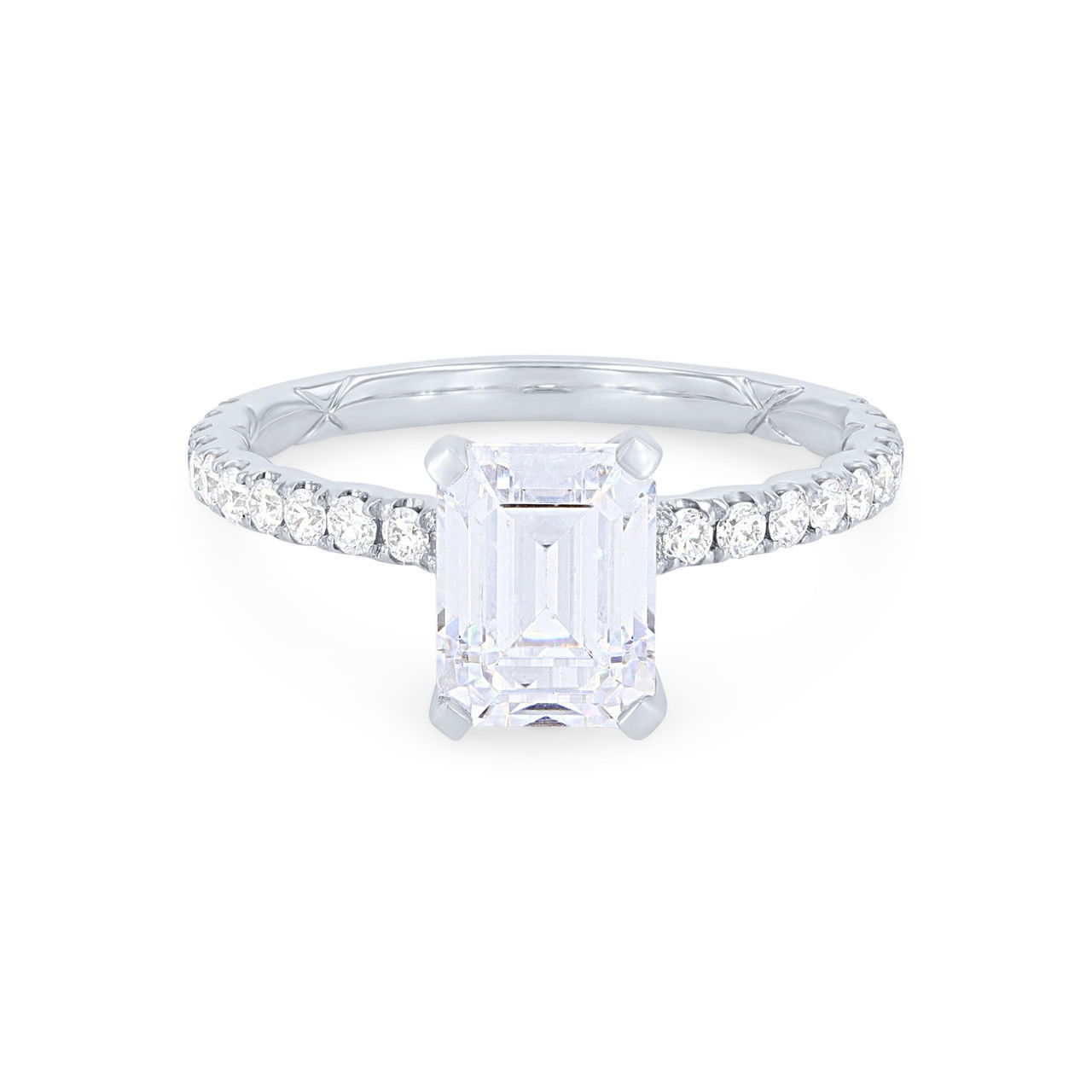 A. Jaffe Emerald Hidden Halo Engagement Setting