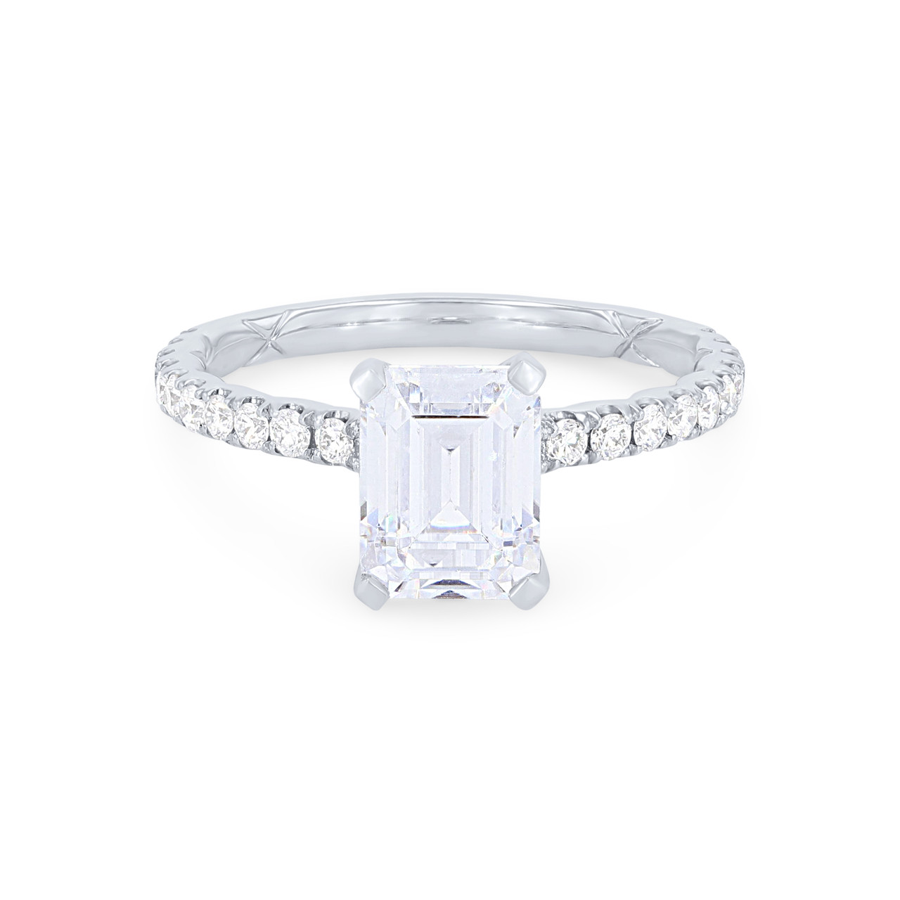 A. Jaffe Emerald Hidden Halo Engagement Setting 0