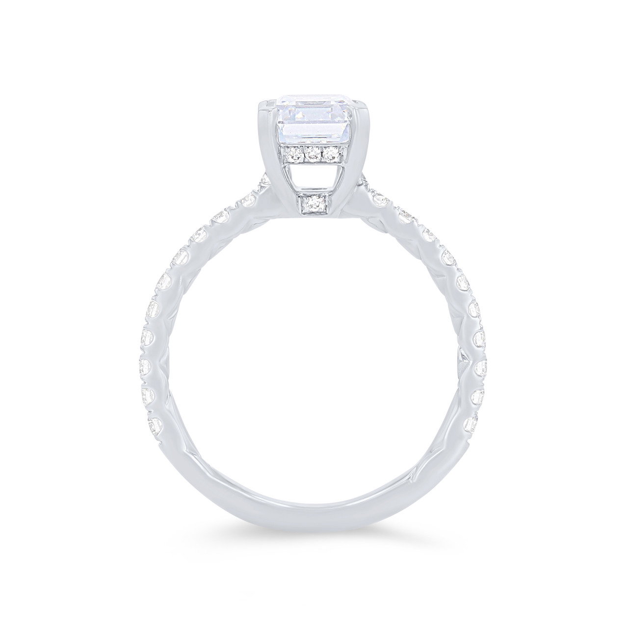 A. Jaffe Emerald Hidden Halo Engagement Setting 2