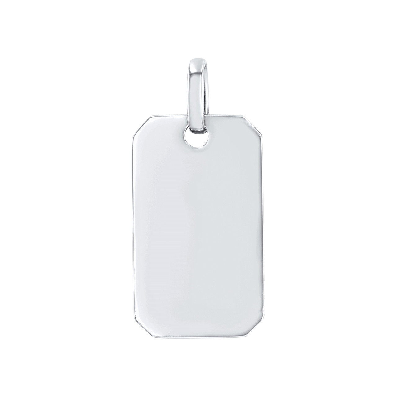 Cut Corner Dog Tag Pendant 0