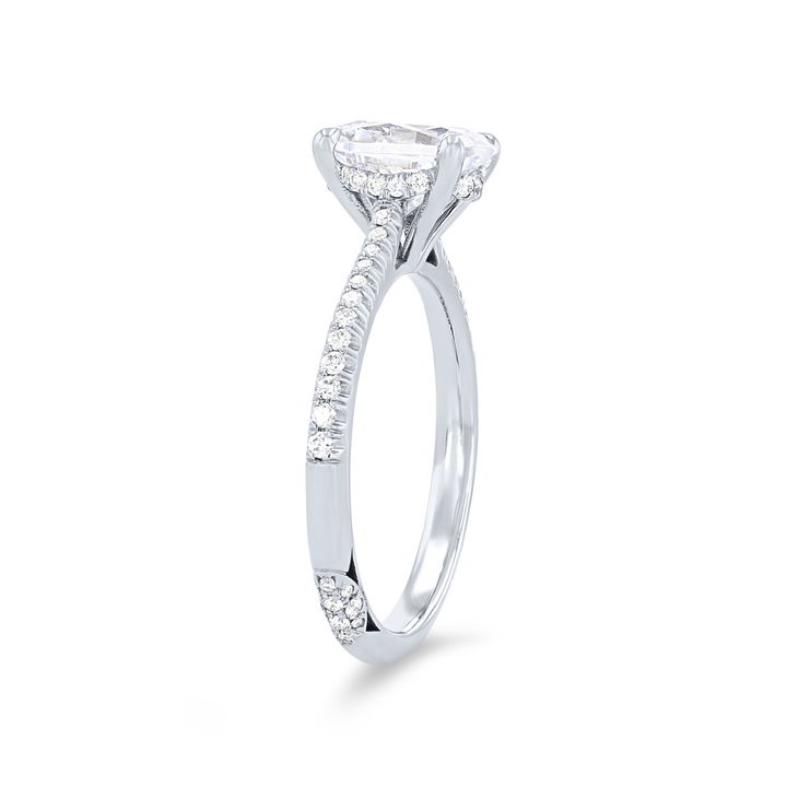 White Gold 18K Tacori Founder's Hidden Halo Engagement Setting