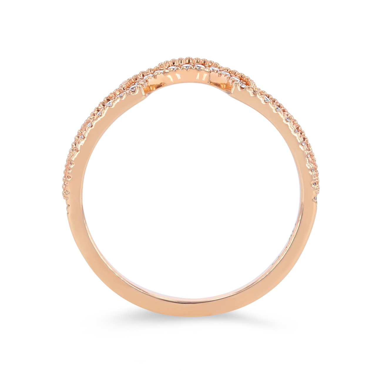 Contour Diamond Lace Wedding Band