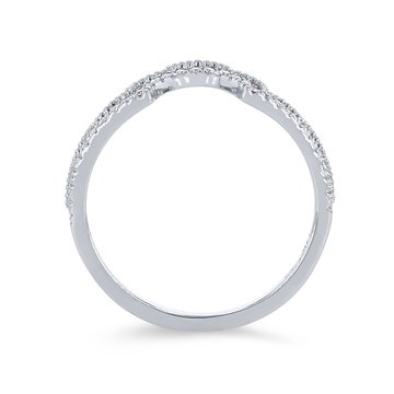 Contour Diamond Lace Wedding Band In White Gold 14K