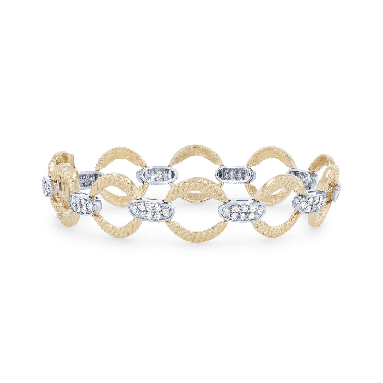Rope Link Diamond Bracelet