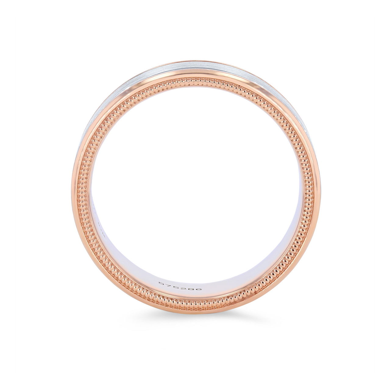 Verragio Two Tone Matte Wedding Band 2