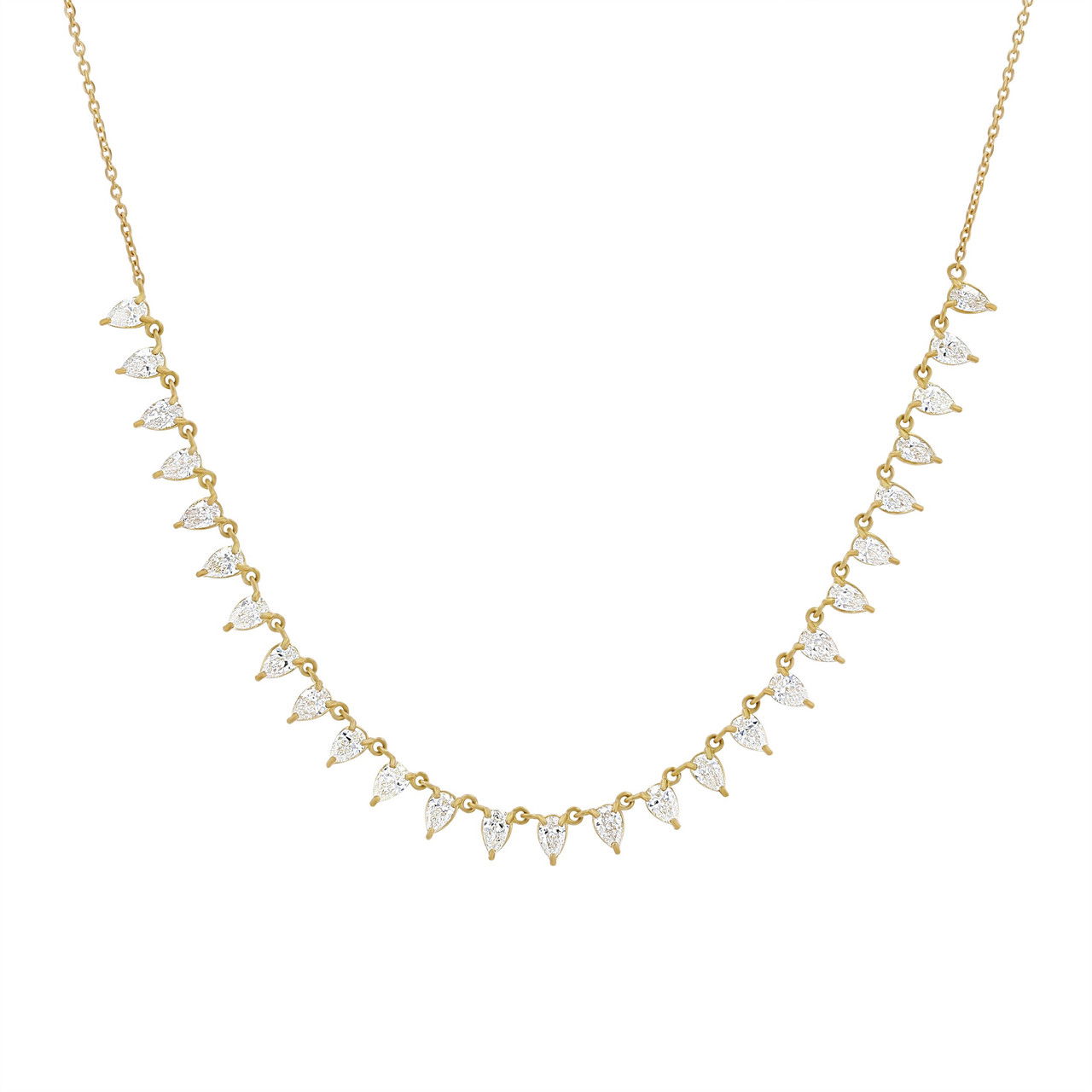 Pear Shape Diamond Necklace