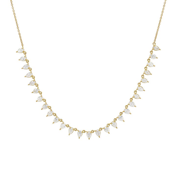 Pear Shape Diamond Necklace