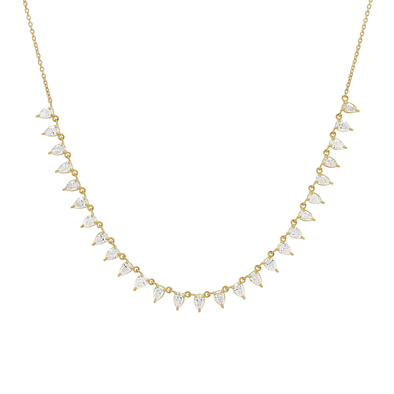 Pear Shape Diamond Necklace 0