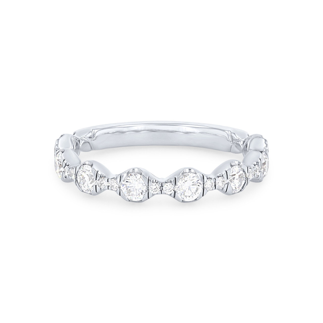 A. Jaffe Alternating Diamond Wedding Band
