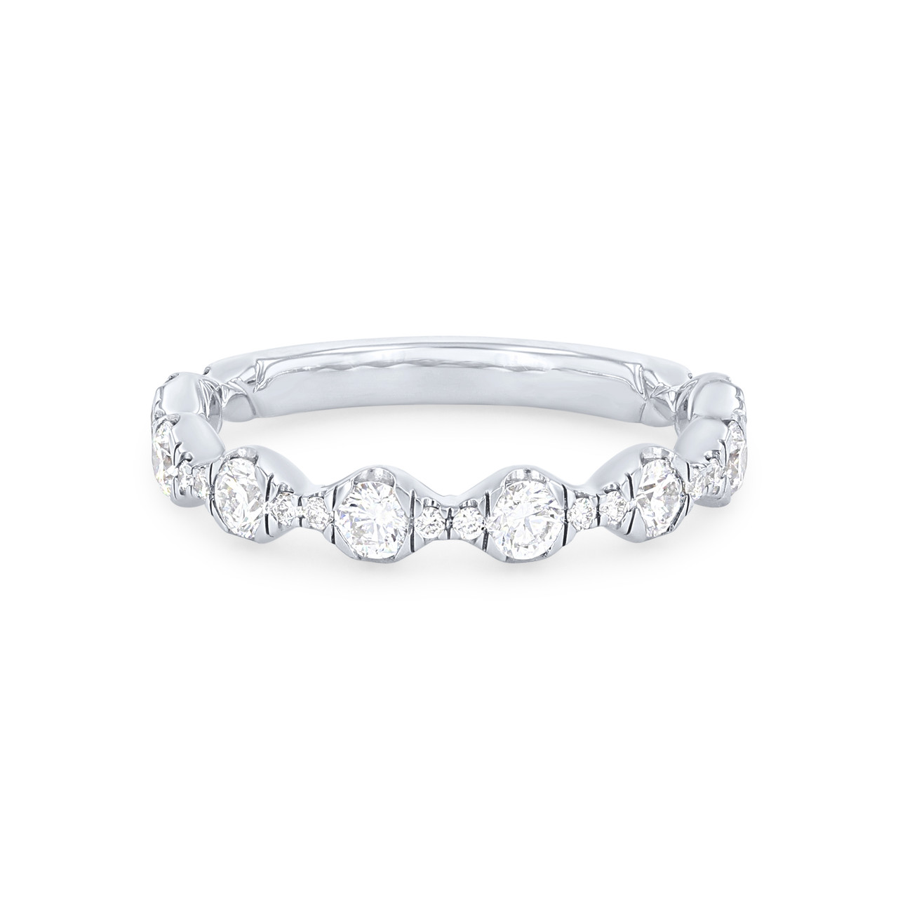 A. Jaffe Alternating Diamond Wedding Band