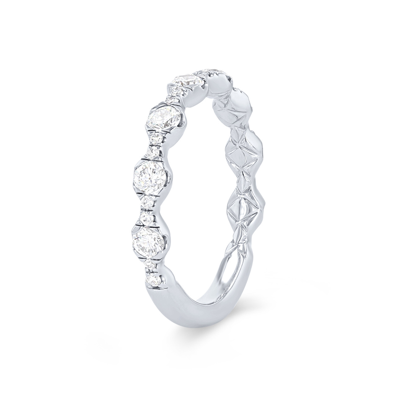 A. Jaffe Alternating Diamond Wedding Band