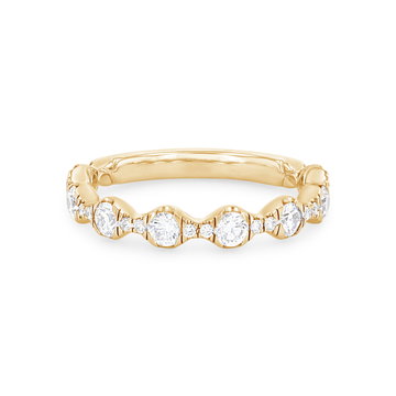 A. Jaffe Alternating Diamond Wedding Band In Yellow Gold 14K