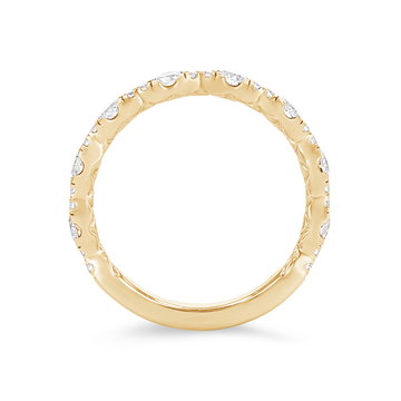 A. Jaffe Alternating Diamond Wedding Band In Yellow Gold 14K