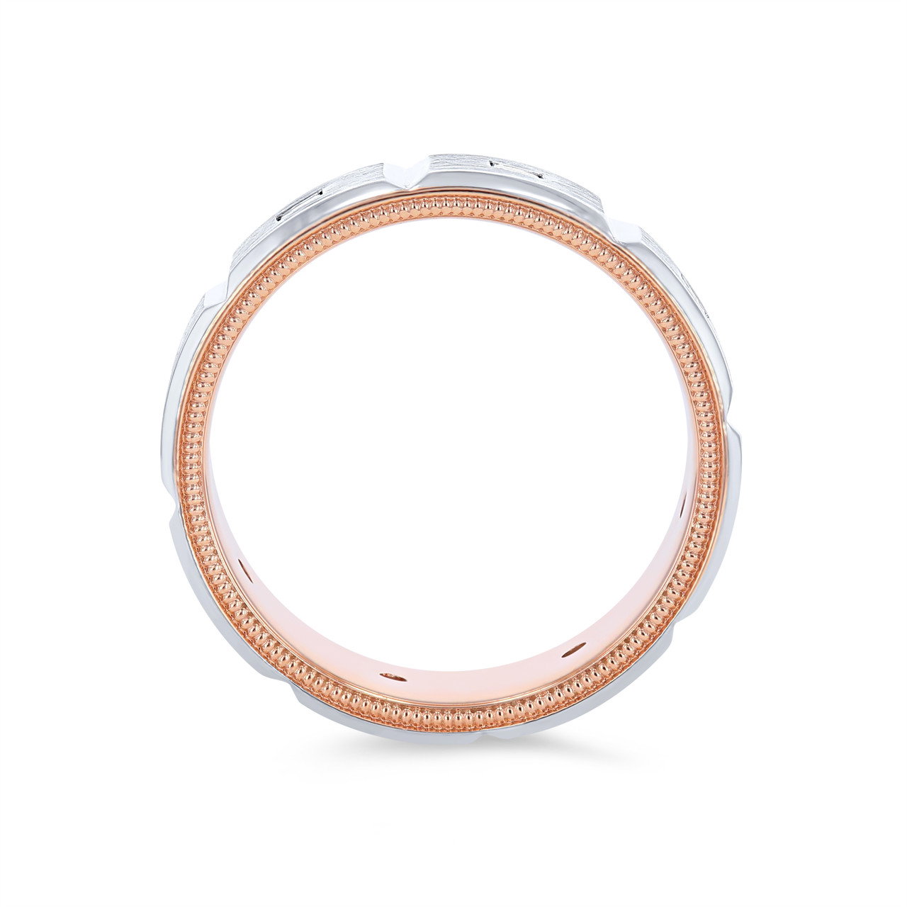 Verragio Two Tone Princess Diamond Wedding Band 2