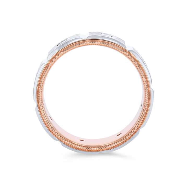White Gold 14K Verragio Two-Tone Princess Diamond Band