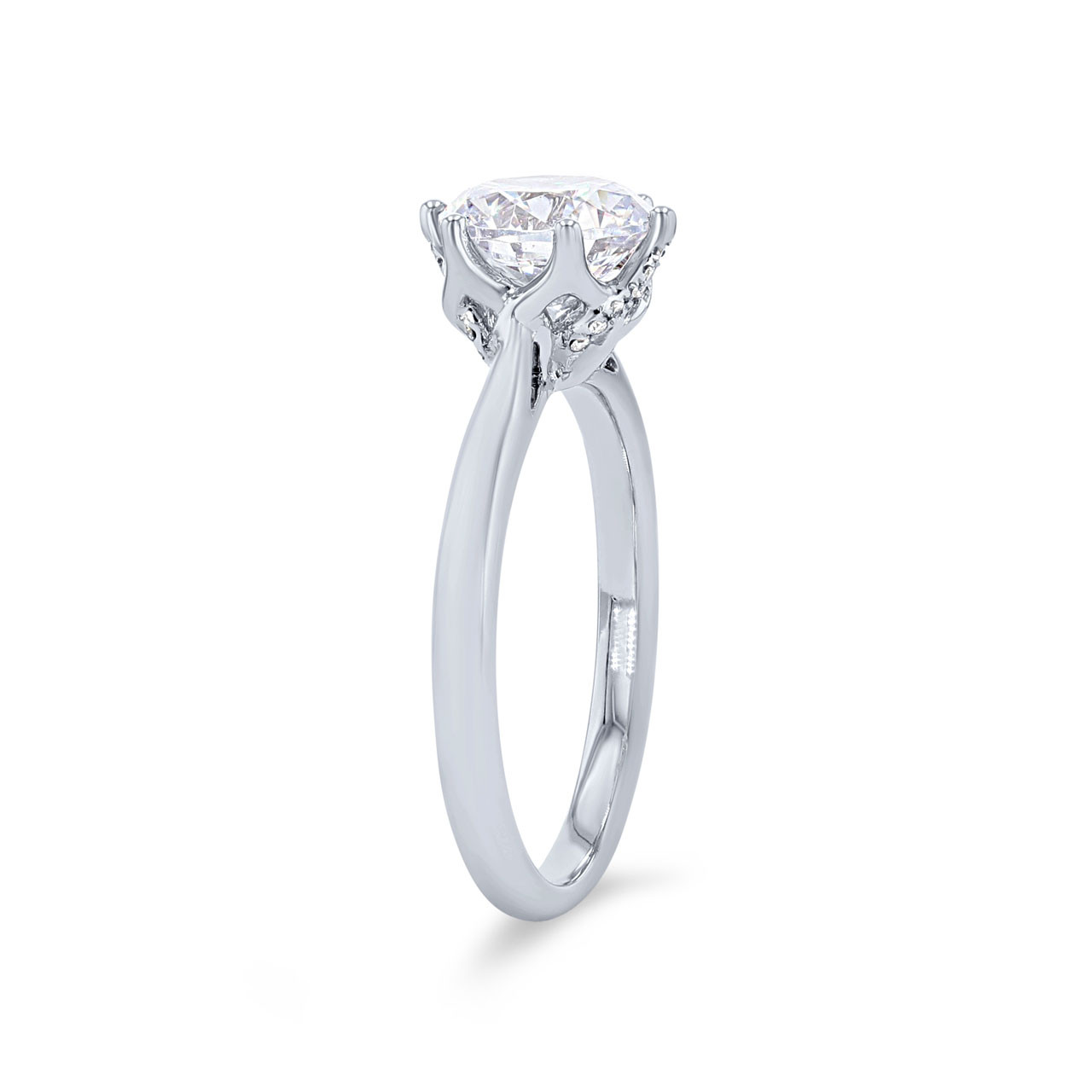 Simon G. Six Prong Solitaire Hidden Diamond Engagement Setting 1