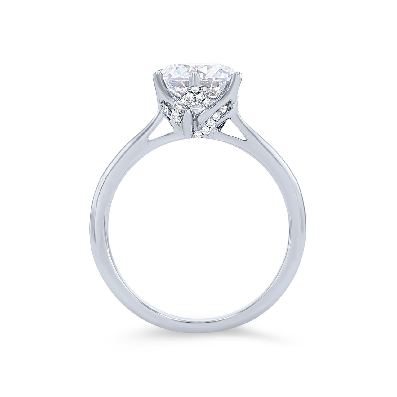 Simon G. Six Prong Solitaire Hidden Diamond Engagement Setting 2