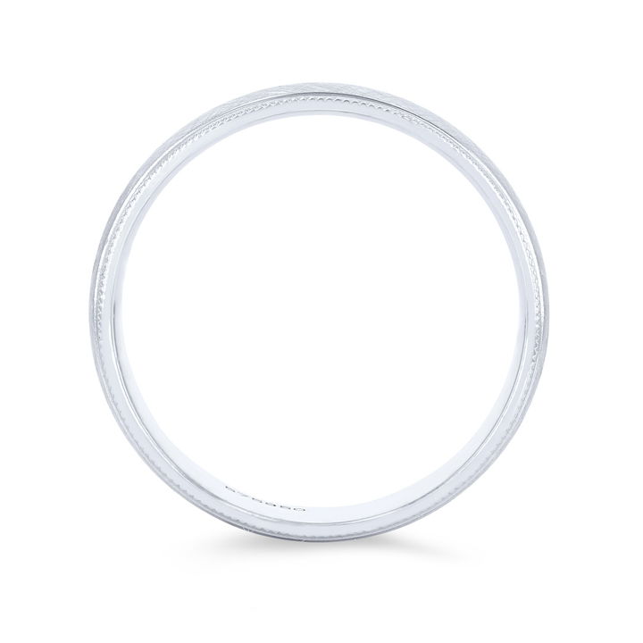 White Gold 14K Verragio Milgrain Textured Wedding Band