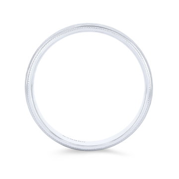Verragio Milgrain Textured Wedding Band In White Gold 14K