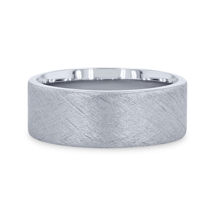 White Gold 14K Verragio Textured Matte Wedding Band