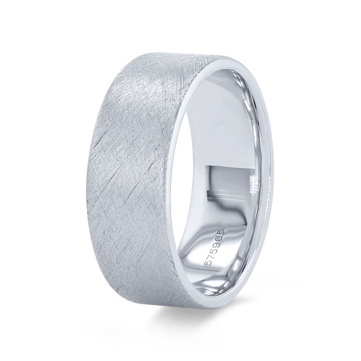 White Gold 14K Verragio Textured Matte Wedding Band