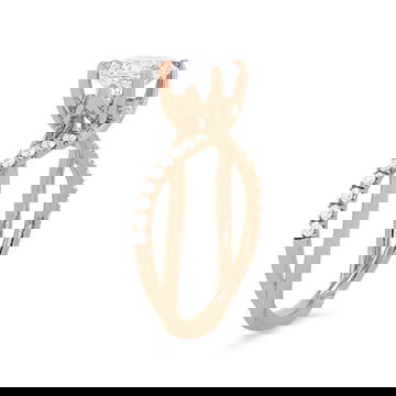 Uneek Twist Half Diamond Engagement Setting 3