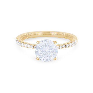 A. Jaffe Graduated Diamond Engagement Setting In Yellow Gold 14K