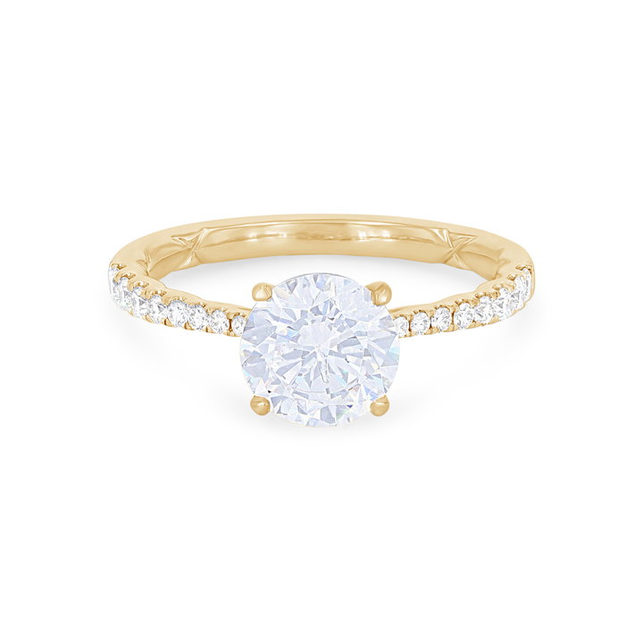 A. Jaffe Graduated Diamond Engagement Setting In Yellow Gold 14K