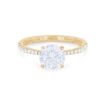 A. Jaffe Graduated Diamond Engagement Setting In Yellow Gold 14K