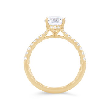 A. Jaffe Graduated Diamond Engagement Setting In Yellow Gold 14K