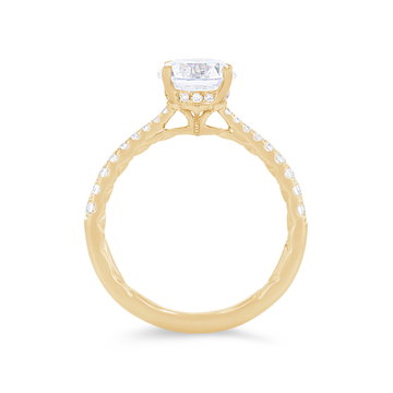 A. Jaffe Graduated Diamond Engagement Setting In Yellow Gold 14K