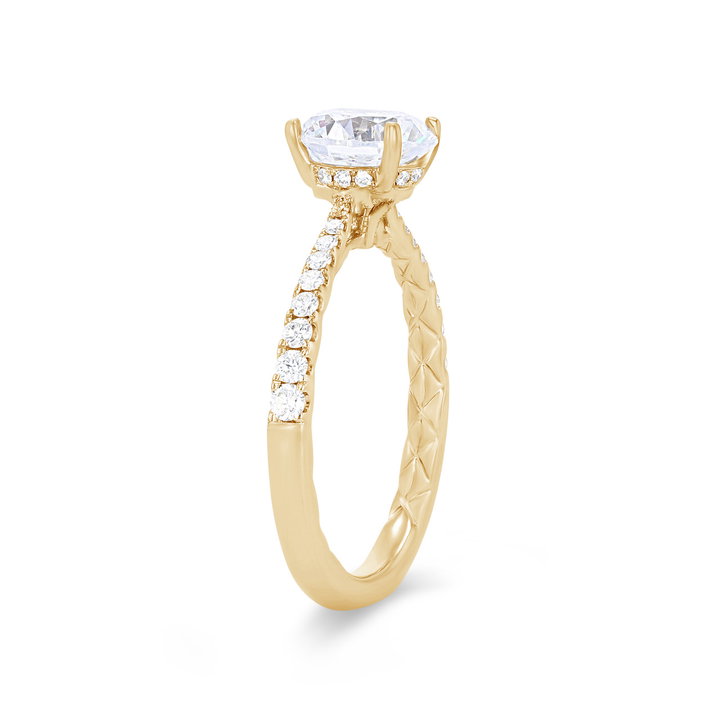 A. Jaffe Graduated Diamond Engagement Setting In Yellow Gold 14K