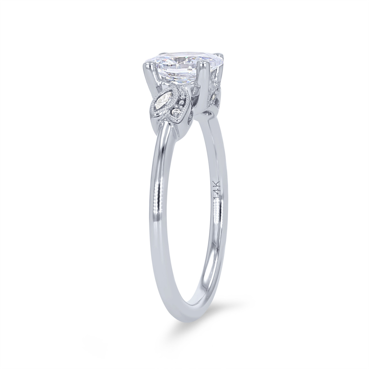 Kirk Kara Dahlia Floral Diamond Engagement Setting 1