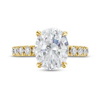 Classic Diamond Engagement Setting by C. Gonshor In Yellow Gold 14K