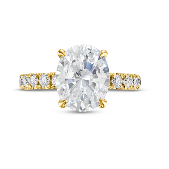Classic Diamond Engagement Setting by C. Gonshor In Yellow Gold 14K