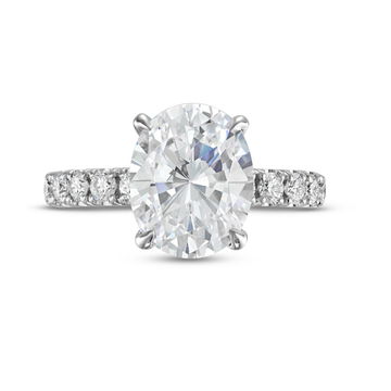 Classic Diamond Engagement Setting by C. Gonshor In Yellow Gold 14K